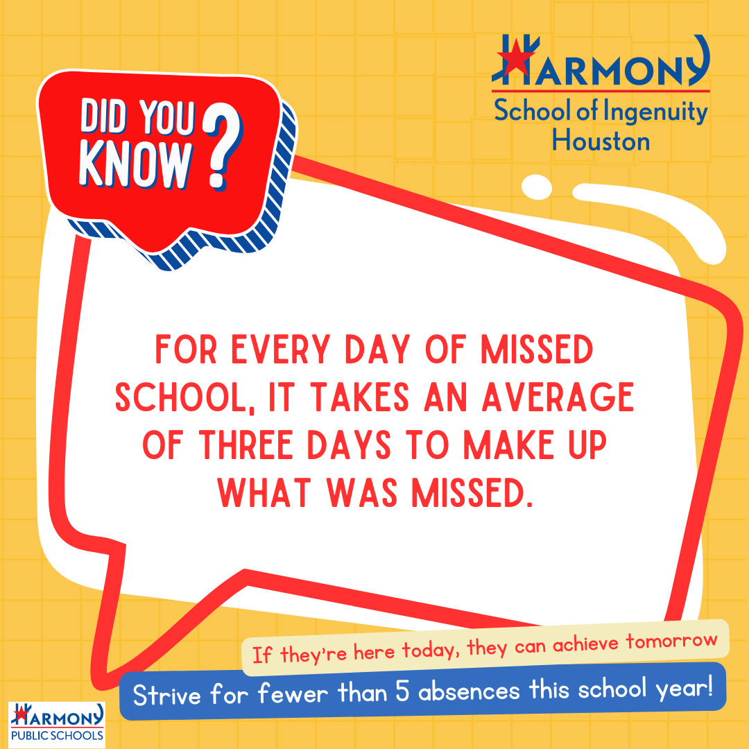 📚 School is where dreams take flight! 🚀 Ensure your child's success by making school attendance a top priority. Every day in school counts! 💪 #EveryDayCounts #SchoolMatters #BePresent #EducationFirst. #HarmonyAttends
