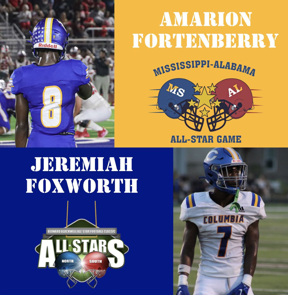 For the 6th year in a row the Columbia Wildcats will be represented in one of our state’s All Star Game. Congratulations Jeremiah Foxworth and Amarion Fortenberry. #CLIMB