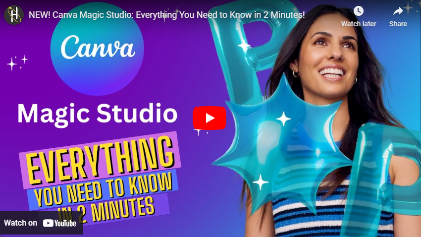 Just got my first look at <a href="/Canva/">Canva</a>'s new Magic Studio and WOW - these AI tools are incredible! 🤯

Here's everything you need to know about Canva Magic Studio in about 2 minutes! #AI #Canvalove

📺youtu.be/MgR534nlMZ0 👈