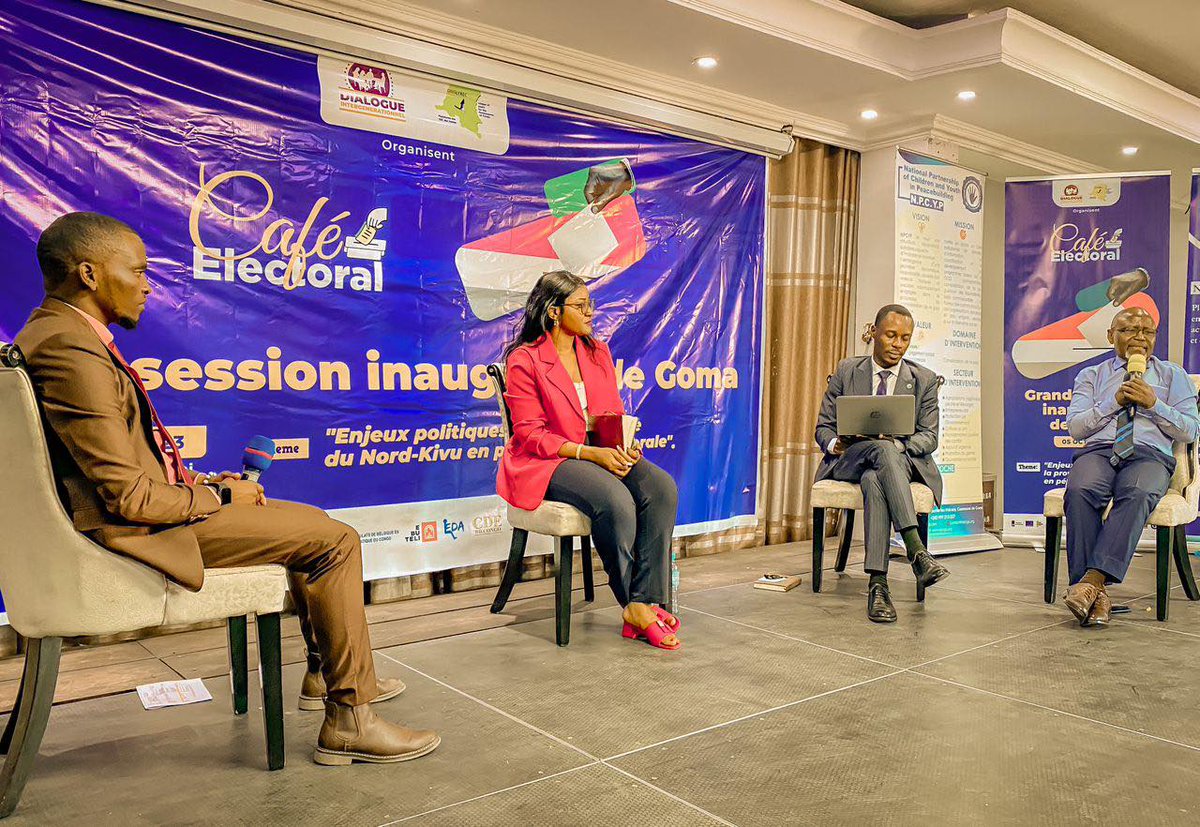 focusdroits's tweet photo. Café électoral
Panel 2 : Des perspectives prometteuses pour le commerce transfrontalier entre Goma et Gisenyi ! 📷📷 Les experts discutent des opportunités économiques et des avantages, “un panel captivant”. #CommerceTransfrontalier #caféElectoral https://t.co/xSw2zqPf4X
