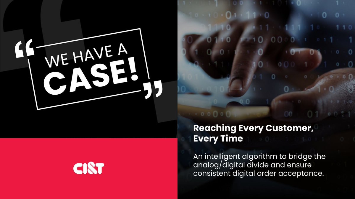 Struggling to connect with customers who don't log in regularly? CI&amp;T's cutting-edge technology, powered by an #IntelligentAlgorithm, ensures seamless e-commerce order acceptance to bridge the analog/digital divide. Learn more, here: ciandt.com/us/en-us/case-…