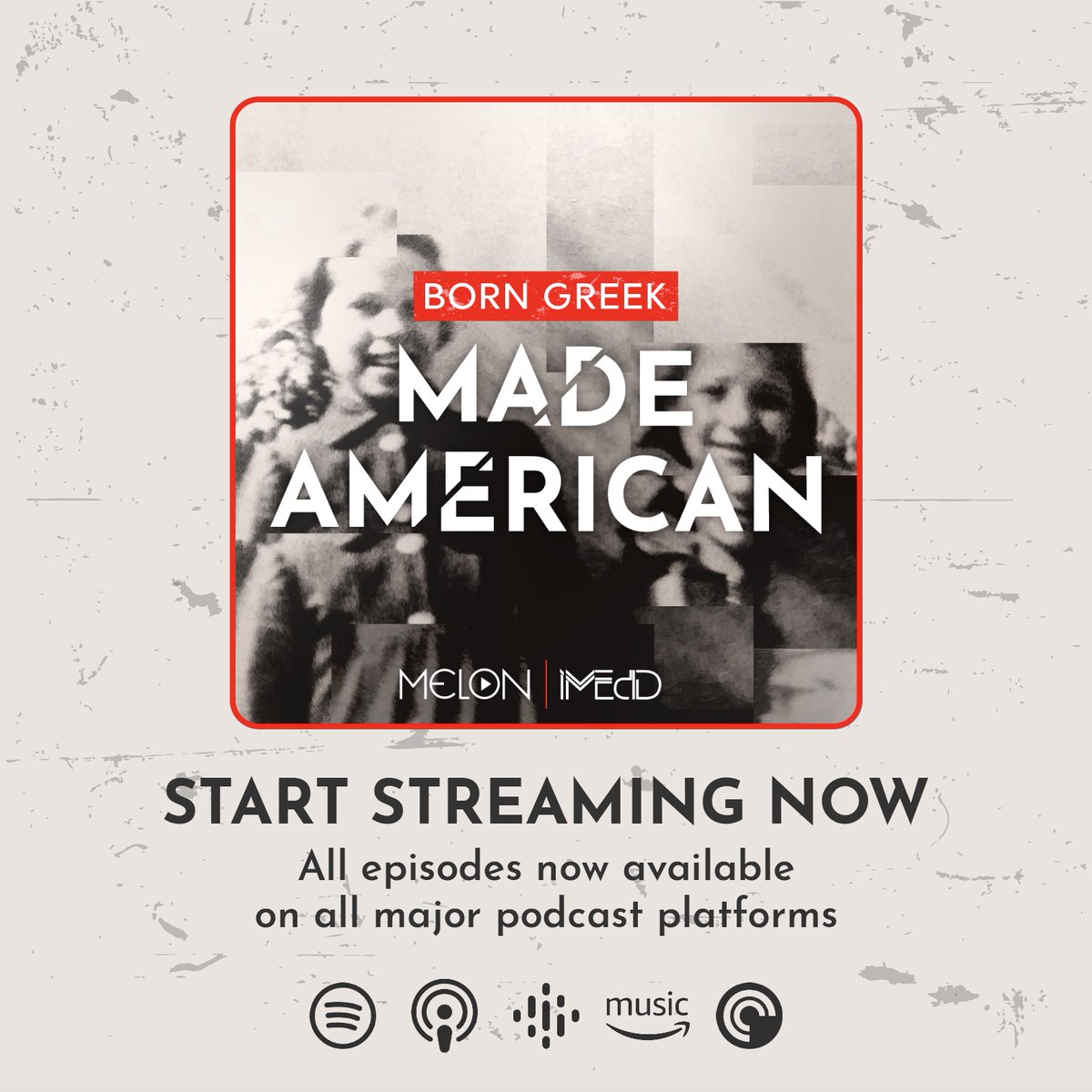🙌 All episodes of "Born Greek - Made American" are now available! Dive into this gripping true story of history, family and Cold War.

🎧Start streaming now: melonmedia.gr/bgma-promo/

#Podcast #PodcastRelease #Μystery #RealLifeStory #NewPodcast