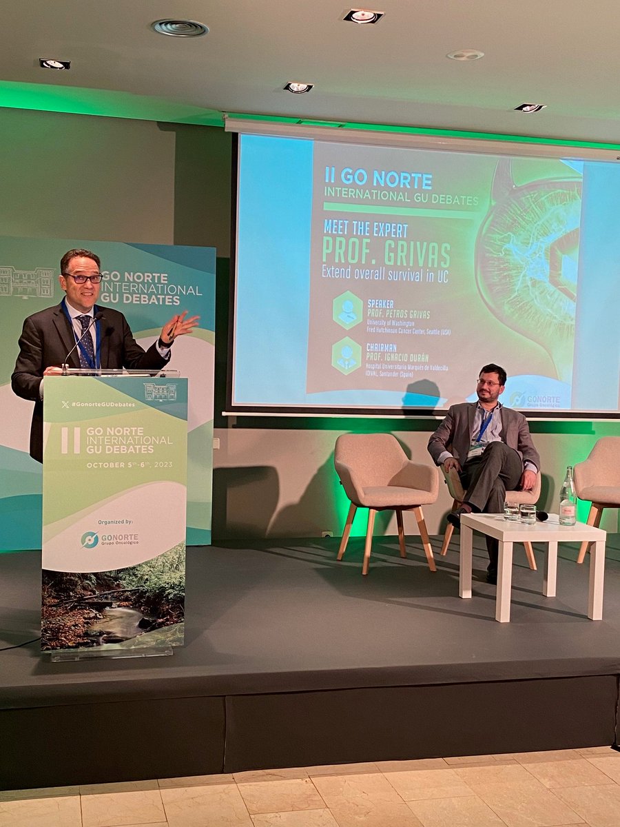 El Dr. Ignacio Durán, H. Marqués de Valdecilla - IDIVAL, Santander, y Dr. Petros Grivas, Fred Hutchinson Cancer C. analizan la tendencia a que la edad sea un factor clave a la hora de elegir un tratamiento, “la edad no es una contraindicación”
#GonorteGUDebates #gonorteoncología