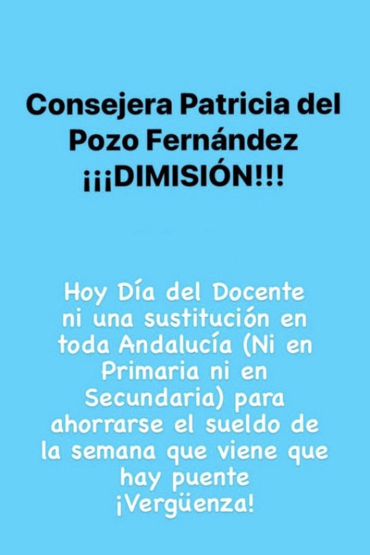 inmauc's tweet photo. ¡VERGONZOSO! @Patricia_Pozo_ @EducaAnd @JuanMa_Moreno #EducacionAndalucia #Sipri https://t.co/FyonGRoeij