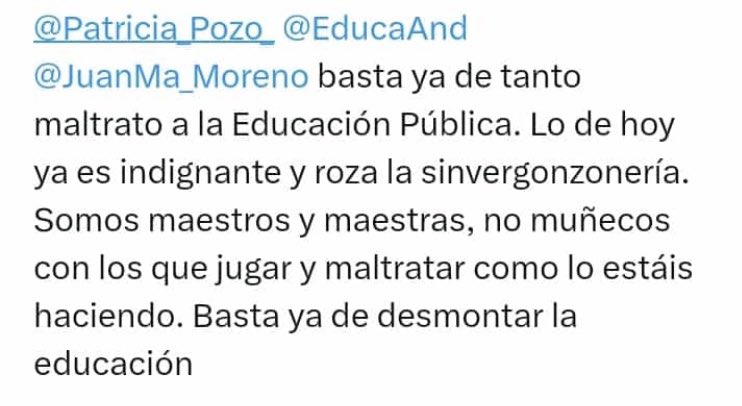 inmauc's tweet photo. ¡VERGONZOSO! @Patricia_Pozo_ @EducaAnd @JuanMa_Moreno #EducacionAndalucia #Sipri https://t.co/FyonGRoeij