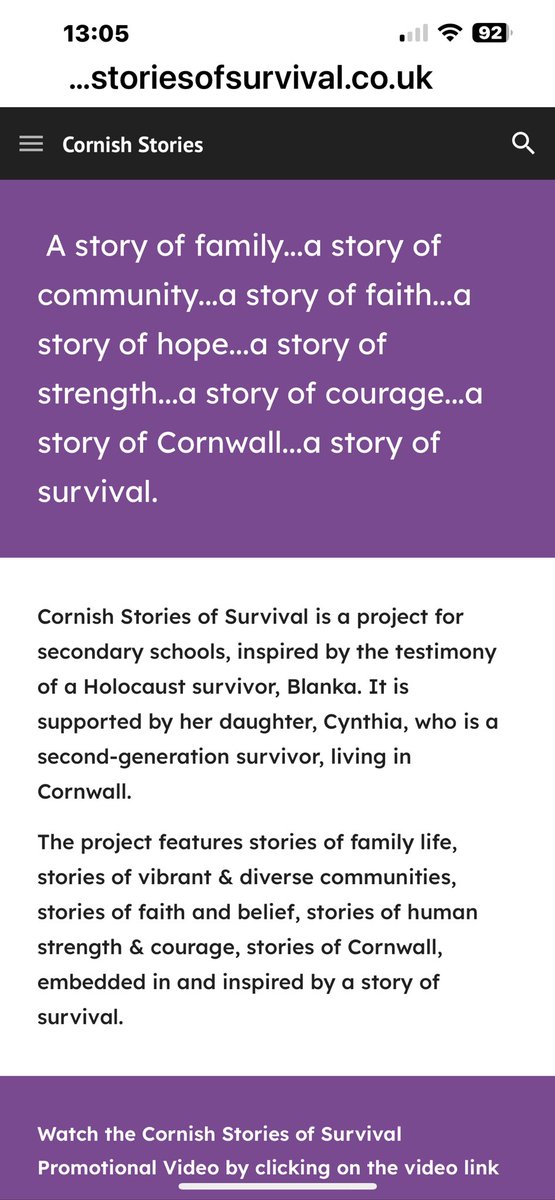 CornishStories's tweet photo. A real privilege to share @CornishStories project with Ben Barkow CBE today - we really appreciate your time &amp; input on this exciting project for schools in Cornwall @Cynthiahollinsw @TheAJR_ Participating schools for 2023-4 check inboxes for exciting news! https://t.co/MehvMniXff