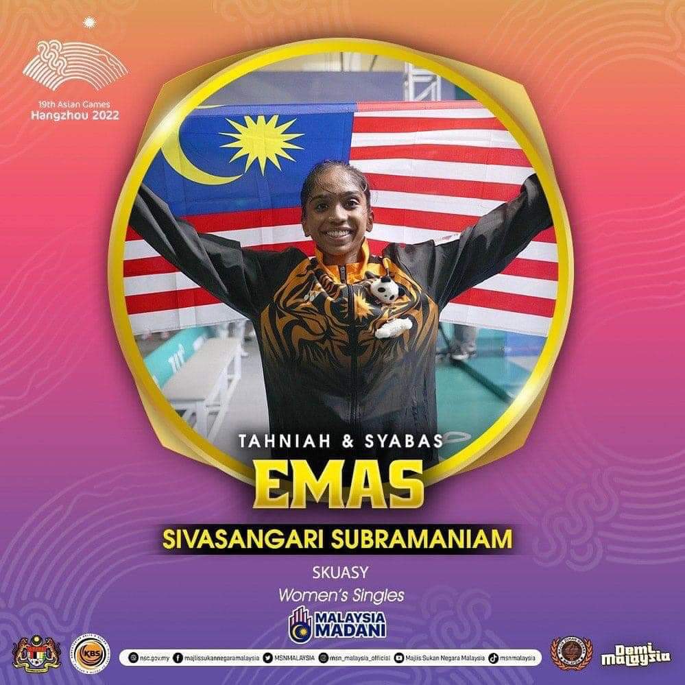 sportsmalaysia's tweet photo. Hari ini, kontinjen negara memungut 2 pingat emas, 2 pingat perak dan 1 pingat gangsa menerusi skuash, karate dan memanah #Syabas #Tahniah #SukanAsia2022 #MalaysiaBoleh! #Hangzhou2022 #AsianGames2022 https://t.co/LUZtiL0wpk