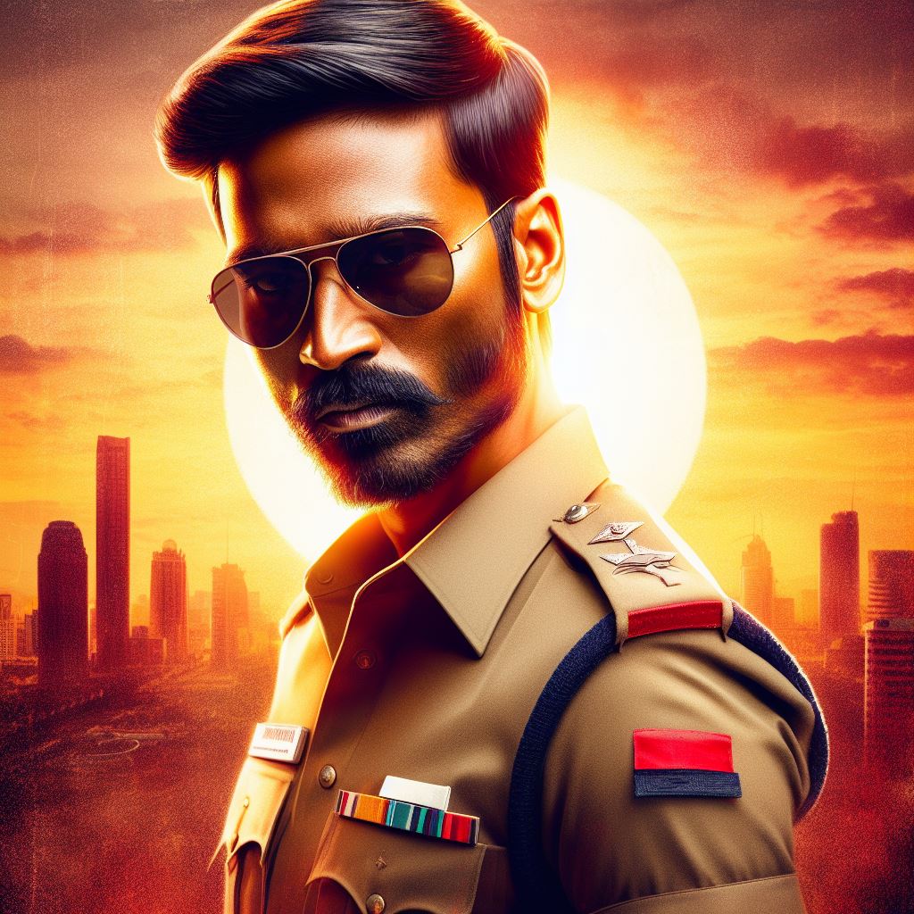 WunderbarParody's tweet photo. D as Police - AI - Generated look 

@dhanushkraja #Dhanush https://t.co/SBCm5Zf5qN
