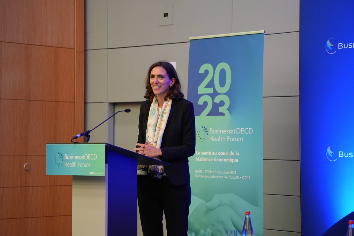 <a href="/OECD/">OECD ➡️ Better Policies for Better Lives</a> <a href="/OCDE_fr/">OCDE</a> <a href="/OECD_Social/">OECD Social</a> <a href="/UnitedHealthGrp/">UnitedHealth Group</a> <a href="/IFPMA/">IFPMA</a> @IHRSA <a href="/AMIIFMx/">AMIIF México</a> <a href="/biogen/">Biogen</a> <a href="/biogenms/">Biogen MS</a> <a href="/FranColombo2019/">Francesca Colombo</a> <a href="/RBaptistaLeite/">Ricardo B. Leite</a> @IDAIR_Geneva <a href="/teijinmaterials/">teijinmaterialsmedia</a> <a href="/TeijinAramid/">Teijin Aramid</a> @TEIJINAUTO <a href="/CanadaOECD/">Canada OECD (This account is no longer active)</a> <a href="/CanadaOCDE/">Canada OCDE (Ce compte n'est plus actif)</a> <a href="/CdnChamberofCom/">Canadian Chamber of Commerce</a> <a href="/WHO/">World Health Organization (WHO)</a> <a href="/UN/">United Nations</a> <a href="/sanofi/">Sanofi</a> <a href="/SanofiUS/">Sanofi US</a> <a href="/EC_HERA/">EU HERA</a> <a href="/EU_Health/">EU One Health</a> <a href="/EU_Commission/">European Commission</a> <a href="/Europarl_EN/">European Parliament</a> <a href="/EUCouncilPress/">EU Council Press</a> 📣 Laura Gutierrez, Vice President, Head of Global Corporate Public Affairs &amp; Policy at <a href="/sanofi/">Sanofi</a>, kicks off the afternoon session of our Health Forum.

She outlines their plan to reduce the environmental impact of their activities including carbon footprint &amp; water consumption.