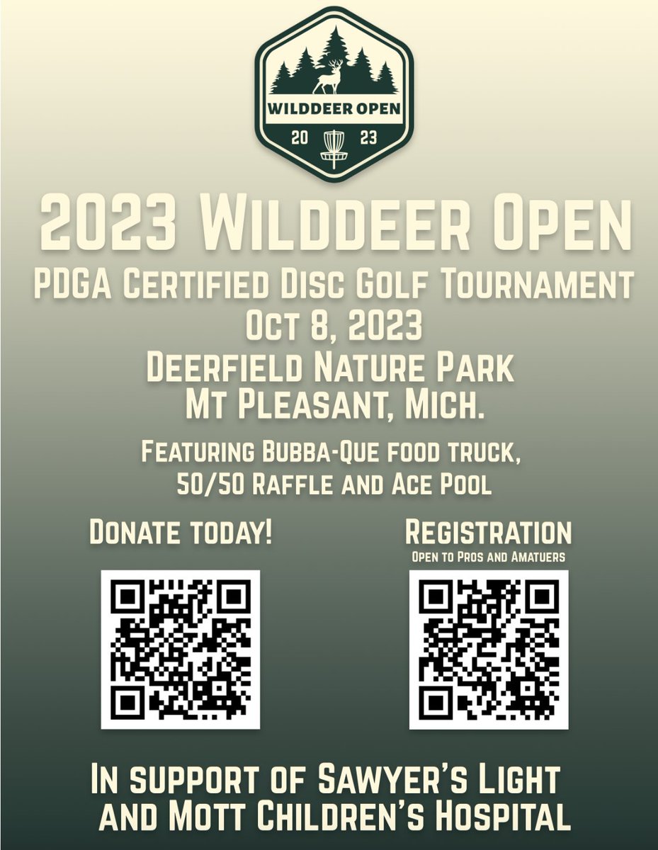 discgolfscene.com/tournaments/Wi…
REGISTRATION CLOSES SATURDAY  sign up to enter the disc golf tournament
#michigan #michigandiscgolf #discgolf #greatlakes #greatlakesdiscgolf #midmichigan #deerfield #wilddeeropen #welovediscgolf #discgolfmichigan #discgolfeveryday #discgolfforlife