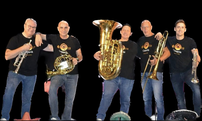 rafagarrigos's tweet photo. Este sábado a las 10 de la noche, CANAVIA  BRASS QUINTET, en la Feria del Aceite de Enguera.
El espectáculo “Del cine a la Zarzuela”, sonará en el escenario de la feria, en el parking de la cooperativa del campo, detrás de la gasolinera.
Acceso libre. Estáis todos invitados!! https://t.co/U7ILxlcKCX