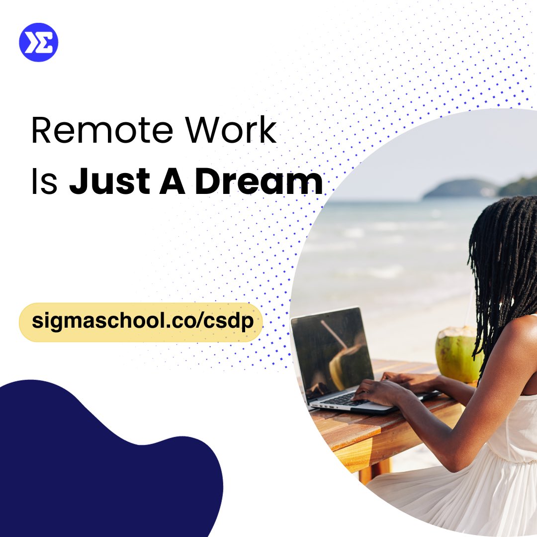 joinsigma's tweet image. Remote work is just a dream? 🏖️🤔 Not anymore!
#RemoteWork #CodingDreams #SigmaSchool #SigmaSchool #CodingBootcamp #DebunkingMyths #QualityEducation #RealWorldExperience #Programmer #Programming #Coders #Coding