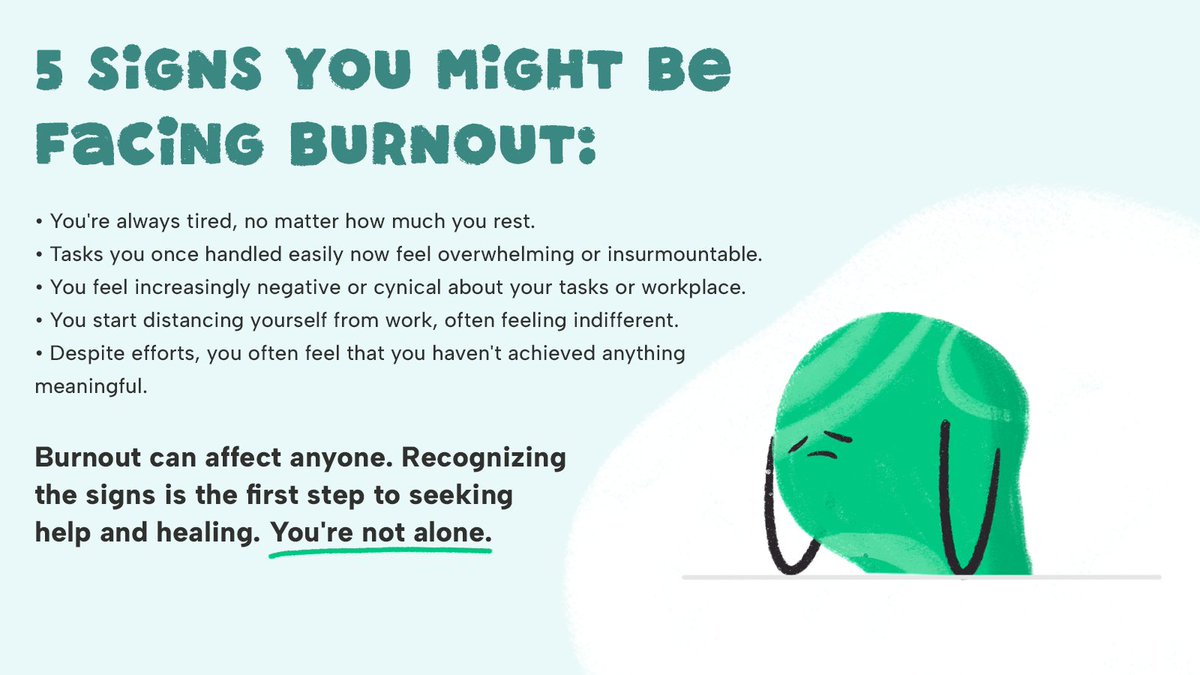 Fall is usually quite a busy season, with extra tasks and more mental effort in general. If you feel more stressed, exhausted, and gloomy than usual, there is a chance you're dealing with #burnout. Recognizing the signs is the first step to seeking help and healing. 🤗