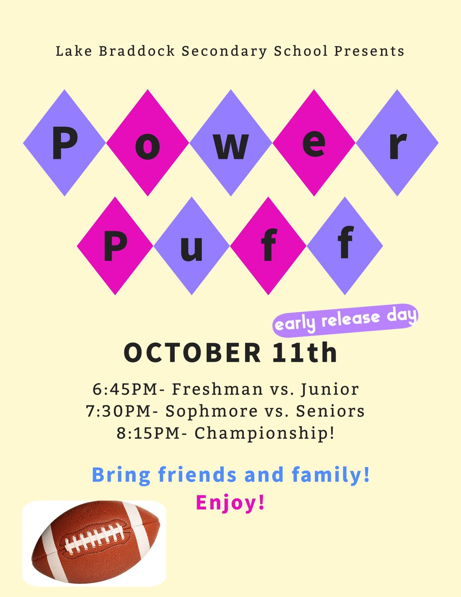 It's happening! Pop out on 10/11 to support! <a href="/FCPSLBSS/">Lake Braddock SS</a> <a href="/bruin_boosters/">Bruin Boosters - Lake Braddock</a> <a href="/LBathletic/">LB Bruins Athletics</a>