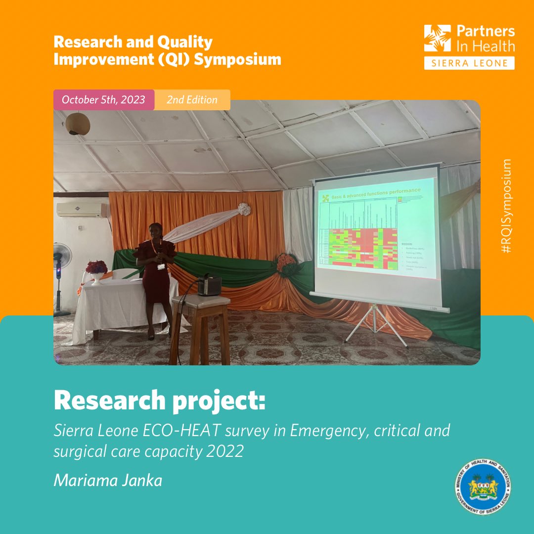 pihsierraleone's tweet photo. Emergency Critical Care is a life saving intervention. This research analyzed the state of emergency services in Sierra Leone and created a heat map to showcase capacity. 

#FuelingMotivation #ElevatingResearch #RQISymposium https://t.co/5py8ZQUlW4