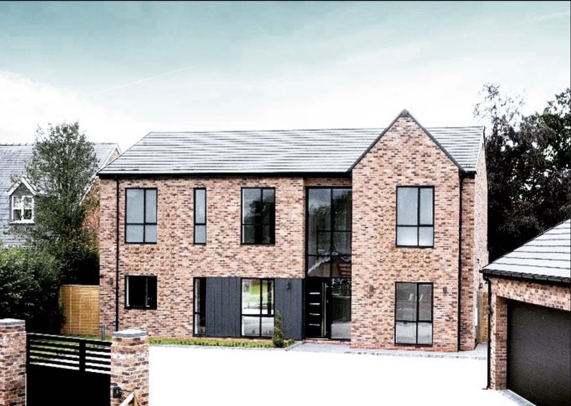 We were approached by a local developer of luxury one off dwellings to design a unique detached family home on a prominent corner plot in rural Cheshire. The scheme was built out and the house is now ready to be occupied!