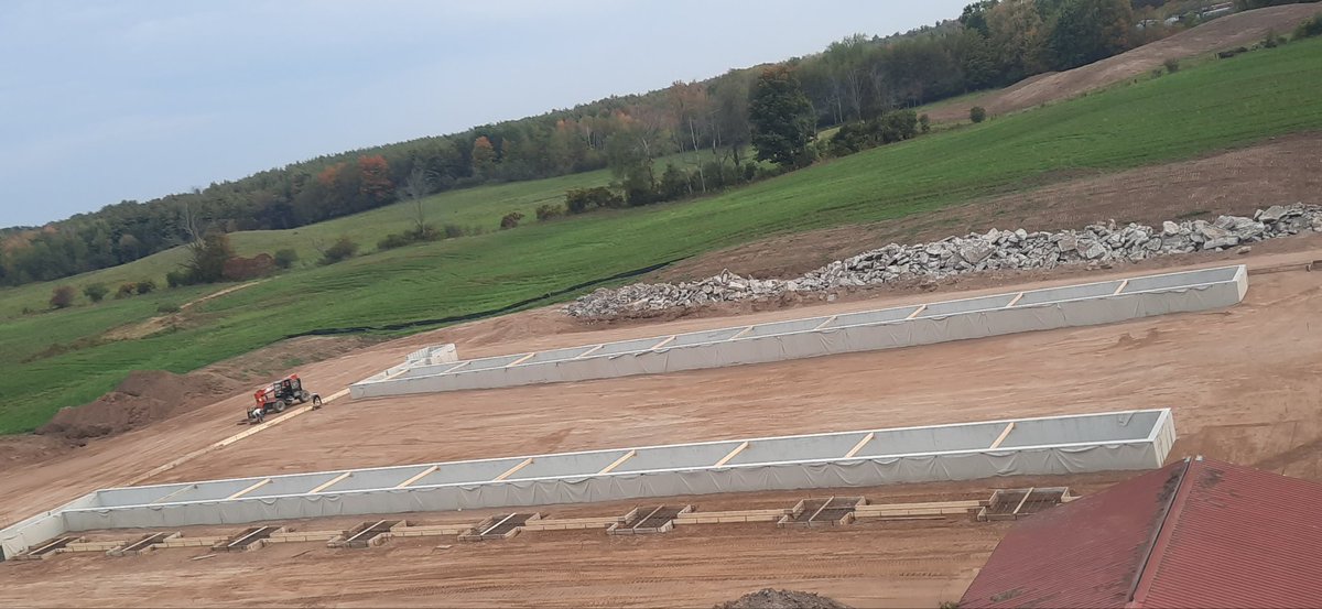 Forming the footings. The guys at Countryside Concrete are very meticulous .