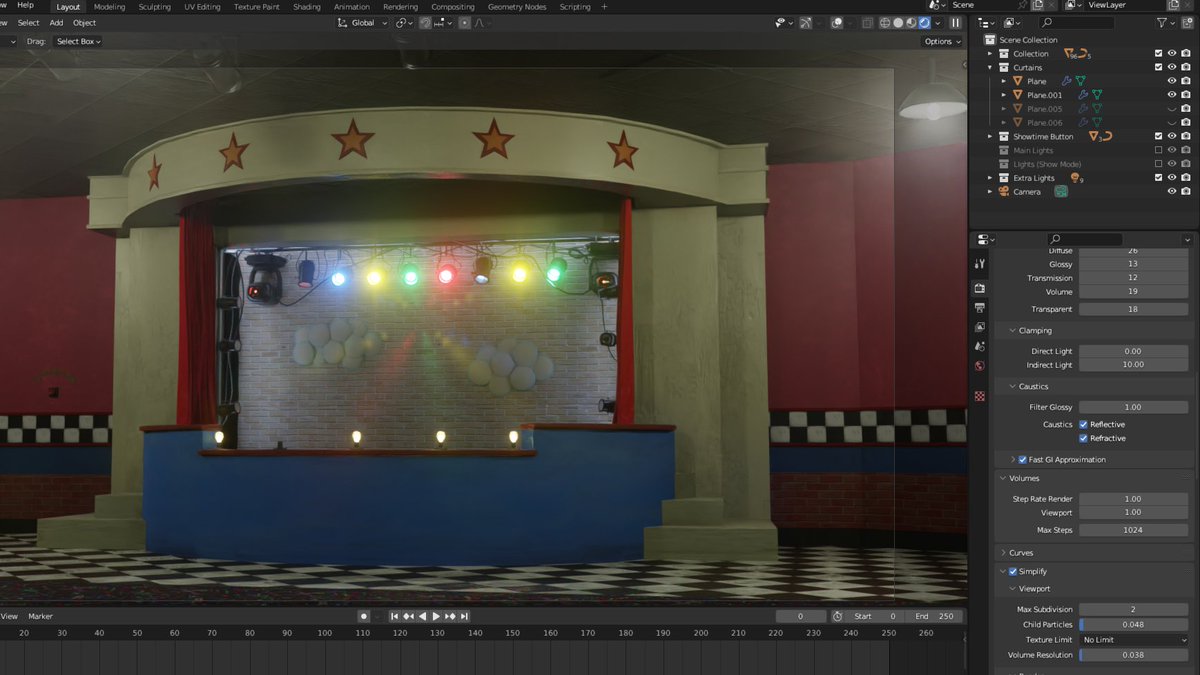 RenatoA36546082's tweet photo. ---FNaF Movie Stage MAP---  

Blender 3.6.4 / made by @heartsforzee  and me

 When posting something using the map, ALWAYS credit @heartsforzee and I

(you can change the scene lights and curtains)

Download:
https://t.co/JI5zGjFPa5 https://t.co/PnEBYhVL5J