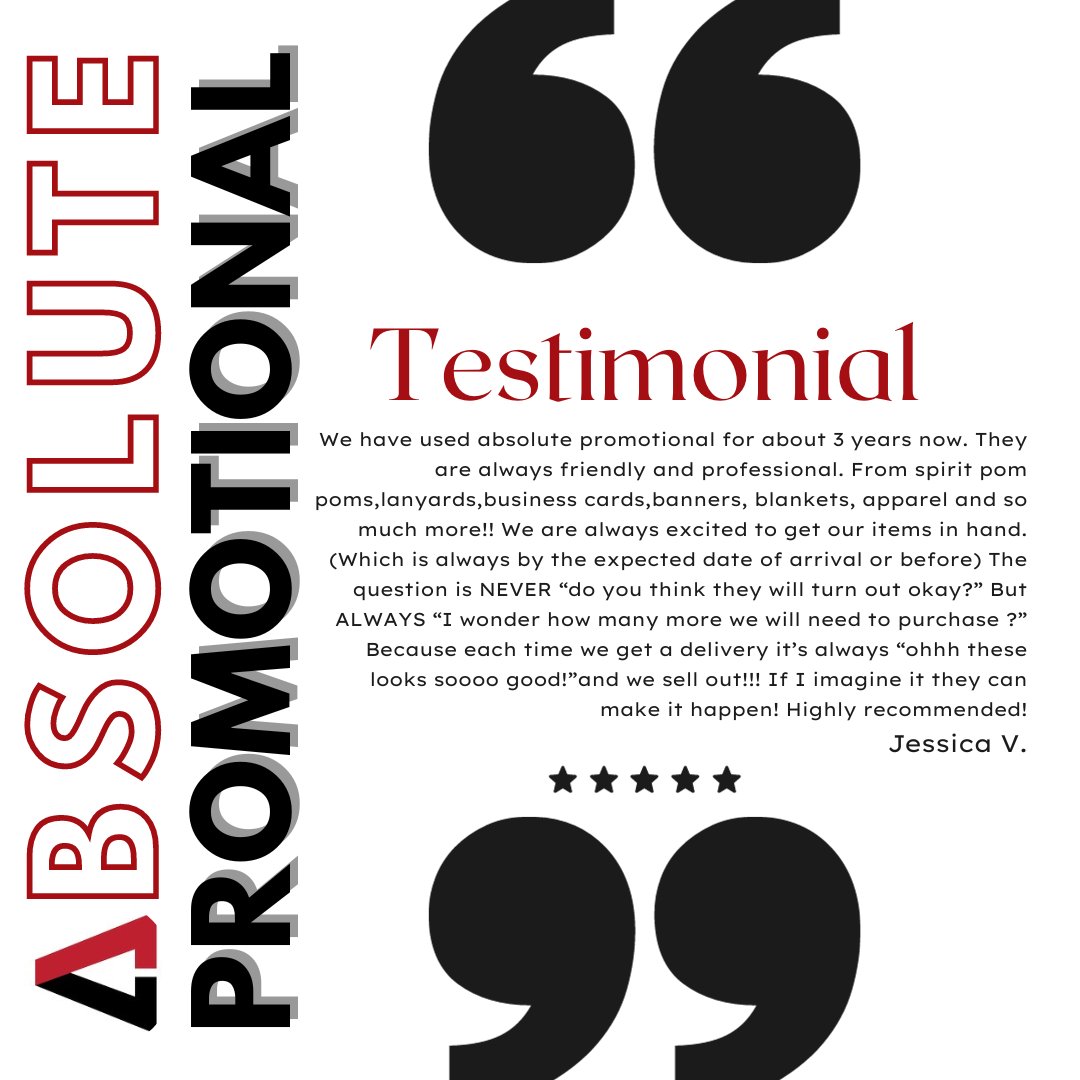 Here's to many more years of collaboration, innovation, and absolute excellence. Thank you for being a part of our incredible journey, Jessica! It has been our #AbsolutePleasure [ <---see what we did there? 😎] working with you through the years! 🥂🌟 #PromoMagic #PromoItems