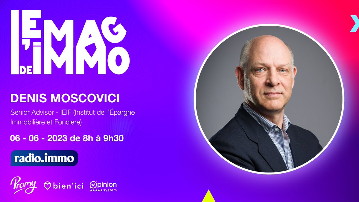 📆 J-1 avant le nouvel épisode du Mag de l'immo ! 💼🌟

Découvrez dès demain en exclusivité le portrait de Denis Moscovici, senior advisor au sein de l'IEIF ! 🌟

Parcours professionnel, retour d'expérience... Il s'exprimera en direct <a href="/radioimmo/">radio.immo</a> ! 🎧