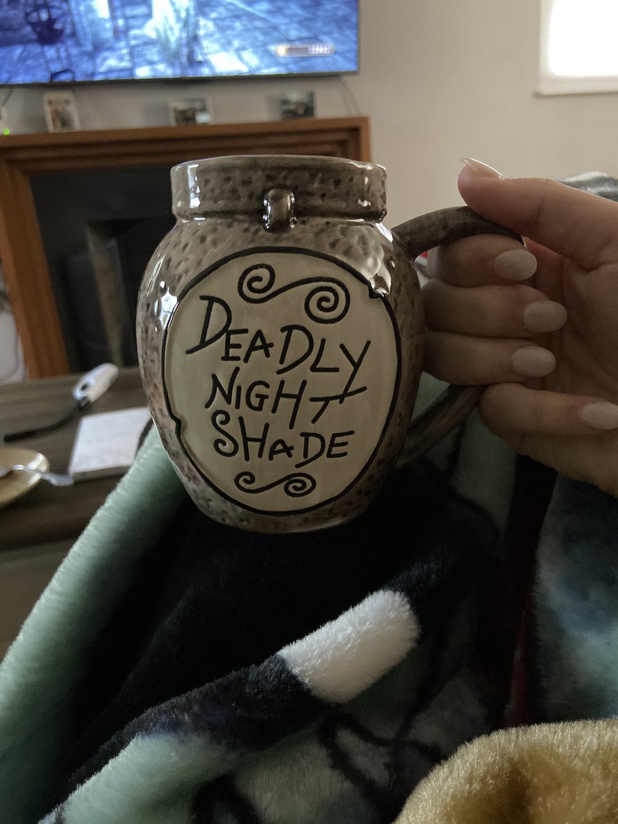 My sisters both got me Nightmare Before Christmas related birthday gifts 🤩 they get me. Morning coffee from a cool new mug. <a href="/ATCoffeeCrew/">AT Coffee Crew</a> #ATtwitter