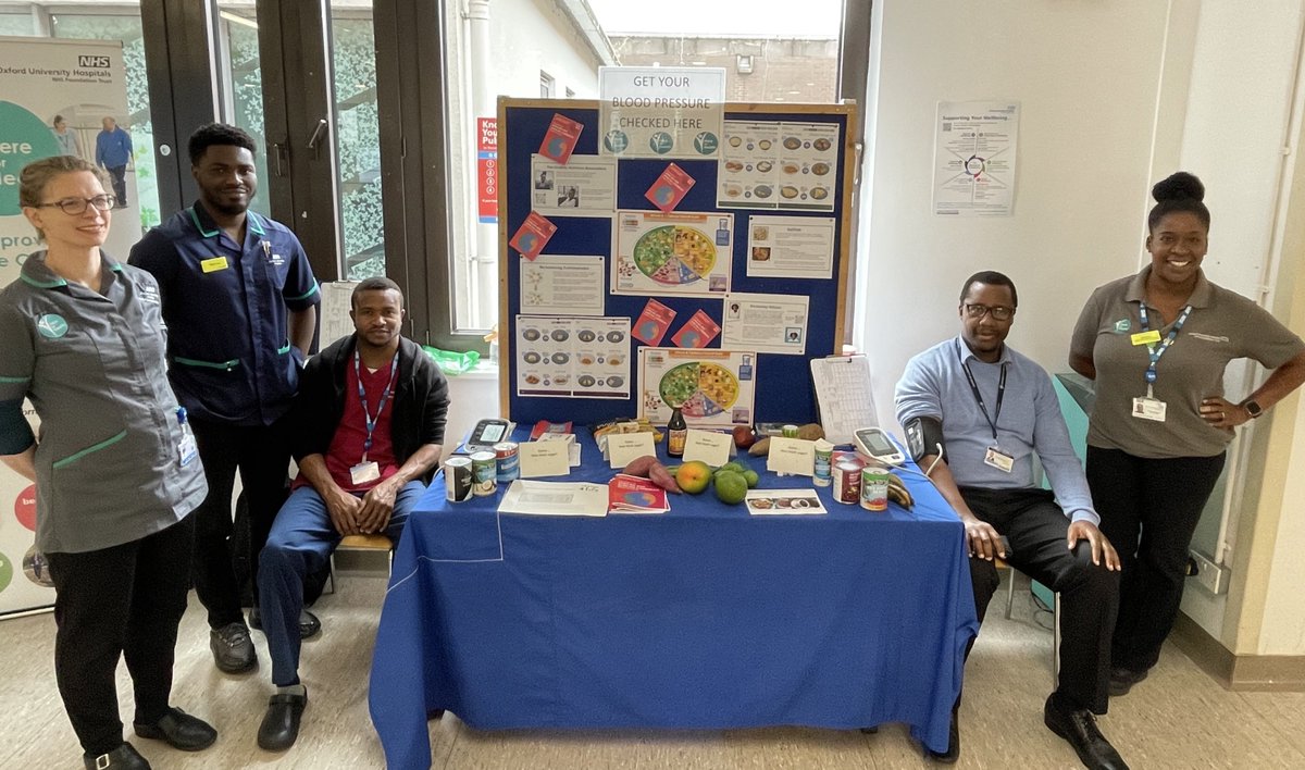 As part of #BlackHistoryMonth, our <a href="/OUH_Here4Health/">Here for Health OUH</a> team held a pop-up event at the John Radcliffe Hospital promoting the healthy aspects of traditional African and Caribbean diets.

Staff and visitors were also able to have their blood pressure taken and discuss healthy living.