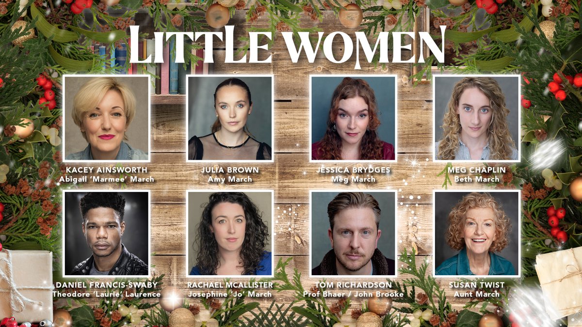 The Little Women cast includes:
✨<a href="/kaceyainsworth/">Kacey Ainsworth 💙</a> as Marmee
✨<a href="/juliabrownactor/">Julia Brown</a> as Amy
✨@jessica_brydges as Meg
✨<a href="/megchaplin/">Meg Chaplin</a> as Beth
✨<a href="/Rach_McAllister/">Rachael McAllister</a> as Jo
✨<a href="/Swaybz/">daniel</a> as Laurie
✨Susan Twist as Aunt March
✨<a href="/Thorichardson/">Tom Richardson 🏳️‍🌈🇪🇺</a> as Prof Bhaer/John Brooke

See more 👇