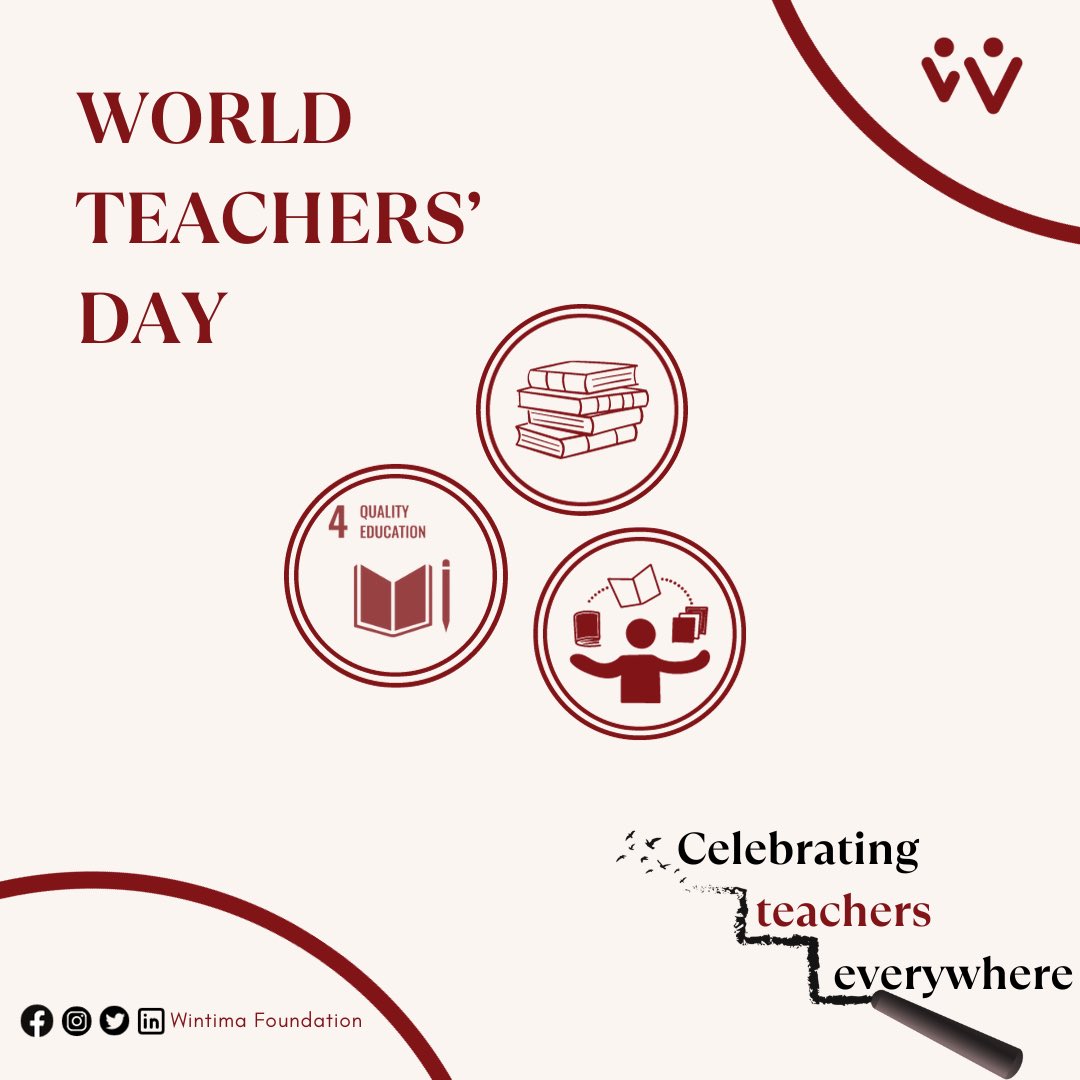 To all the teachers who have touched our lives in some way or another - we thank you. Thank you for your dedication and for making the world a better place, one student at a time.
Happy World Teachers' Day!

#WintimaFoundation
#WorldTeachersDay