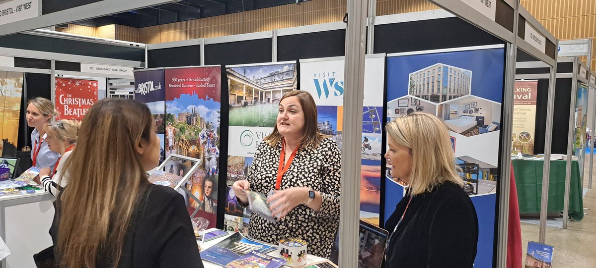 It's been a busy morning at @GroupTravelShow in Milton Keynes for the Bath & Bristol crew (including added @visitweston too!)