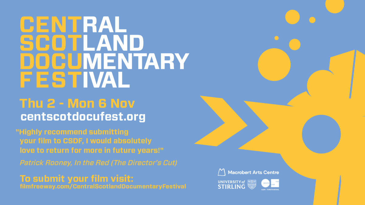 Central Scotland Documentary Festival (@csdocufest) on Twitter photo The 2023 <a href="/CSDocuFest/">Central Scotland Documentary Festival</a> is now launched.
30 screenings - one World, three European, four UK and ten Scottish Premieres with 15 films competing for Audience and Jury awards.
See what's on here ⬇️
macrobertartscentre.org/cs-doc-fest
#CentScotDocuFest23
<a href="/CreativeScots/">Creative Scotland</a> <a href="/filmhubscotland/">Film Hub Scotland</a> The 2023 <a href="/CSDocuFest/">Central Scotland Documentary Festival</a> is now launched.
30 screenings - one World, three European, four UK and ten Scottish Premieres with 15 films competing for Audience and Jury awards.
See what's on here ⬇️
macrobertartscentre.org/cs-doc-fest
#CentScotDocuFest23
<a href="/CreativeScots/">Creative Scotland</a> <a href="/filmhubscotland/">Film Hub Scotland</a>
