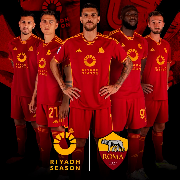 #ASRoma have officially announced a two-year Front Of shirt sponsorship deal with #RiyadhSeason 

footy-leaks.com/2023/10/as-rom…