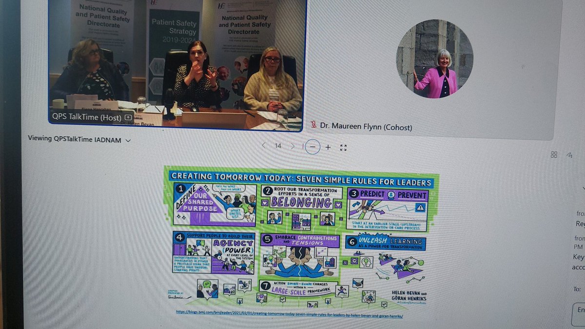 juanitaguidera's tweet image. Love the concept spoken about by @HelenBevan re impact of using minimum specifications in healthcare on @QPSTALKTIME. The 7 simple rules for leaders make such sense! There&apos;s an excellent #liberatingstructure called minimum specifications for anyone interested in getting started.