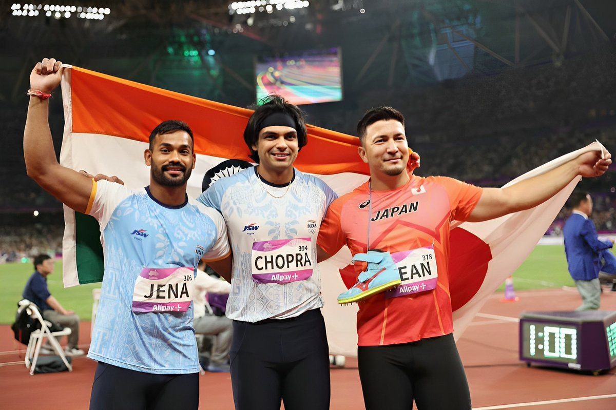 Feels great to end 2023 with a season best throw at the <a href="/19thAGofficial/">The 19th Asian Games Hangzhou Official</a>! Incredibly happy for <a href="/Kishore78473748/">Kishore Jena</a> too. 🇮🇳
 
Thank you all for your support, it has been a fantastic season. All eyes on 2024 now! 🙏
