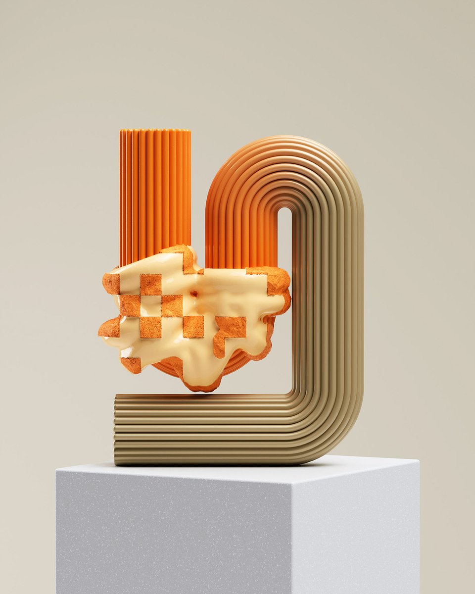 Behance's tweet photo. Get it studio's 3D alphabet for @36daysoftype explores procedural shapes and textures with fine details — see more 3D art by Get it studio > https://t.co/UV8YpMt9VB https://t.co/dbYtmlCWcF