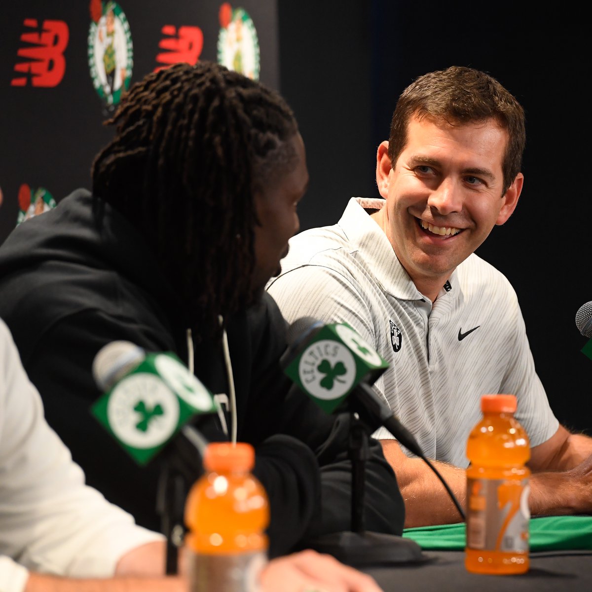 celtics's tweet photo. Brad is all of us rn 😂 https://t.co/GGjuos0DDM