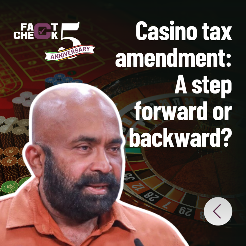 factchecklka's tweet photo. State Finance Minister Siyambalapitiya promotes the Betting and Gaming Levy law as a progression. 🎰♠ Is he correct?
Swipe to find out ◀
📚 Read the full fact-check at: https://t.co/KzXnzIQ202
#FactCheckLk