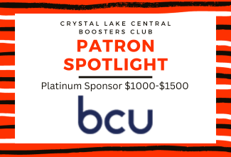 Business Patron SPOTLIGHT:

Thank you bcu for sponsoring Crystal Lake Central High School.