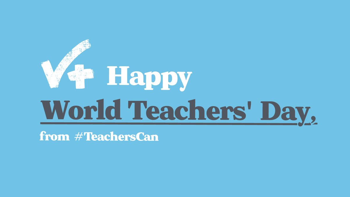 Today we celebrate educators around the world, and the many ways #TeachersCan Light the Way Forward and shine bright through their dedication and commitment to their students. Thank you, teachers. 💙 #WorldTeachersDay #TxEd @TXTeachersCan