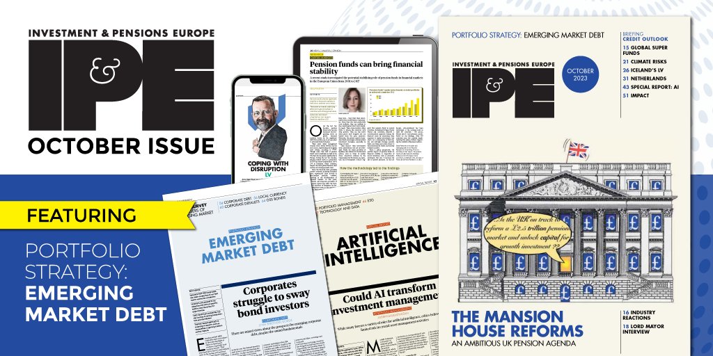 The October 2023 issue of IPE Magazine is now available online. This issue's features include a portfolio strategy report on #EmergingMarketDebt exposing mixed views about the prospects for emerging corporate debt, despite the sound fundamentals.
 
ow.ly/9M3g50PToH1