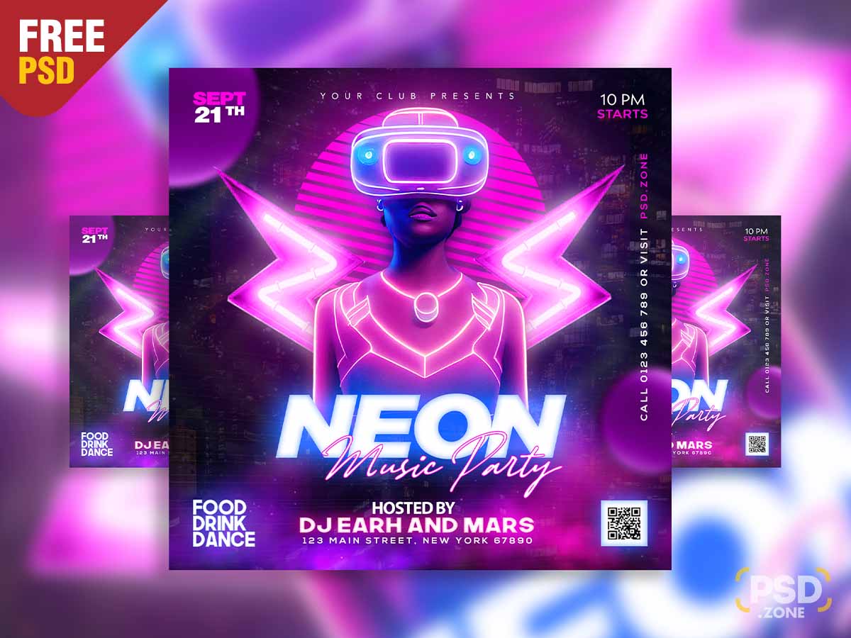 Free Neon Music Party Social Media Post PSD
Download Link &gt;&gt; psd.zone/social-media/n…

#neonparty #neon #freepsd #psd #photoshop #socialmedia #facebookpost #Instagrampost #partypost #freetemplate #fridaynightparty #instagram #weekendnight #weekendparty #musicfestivals