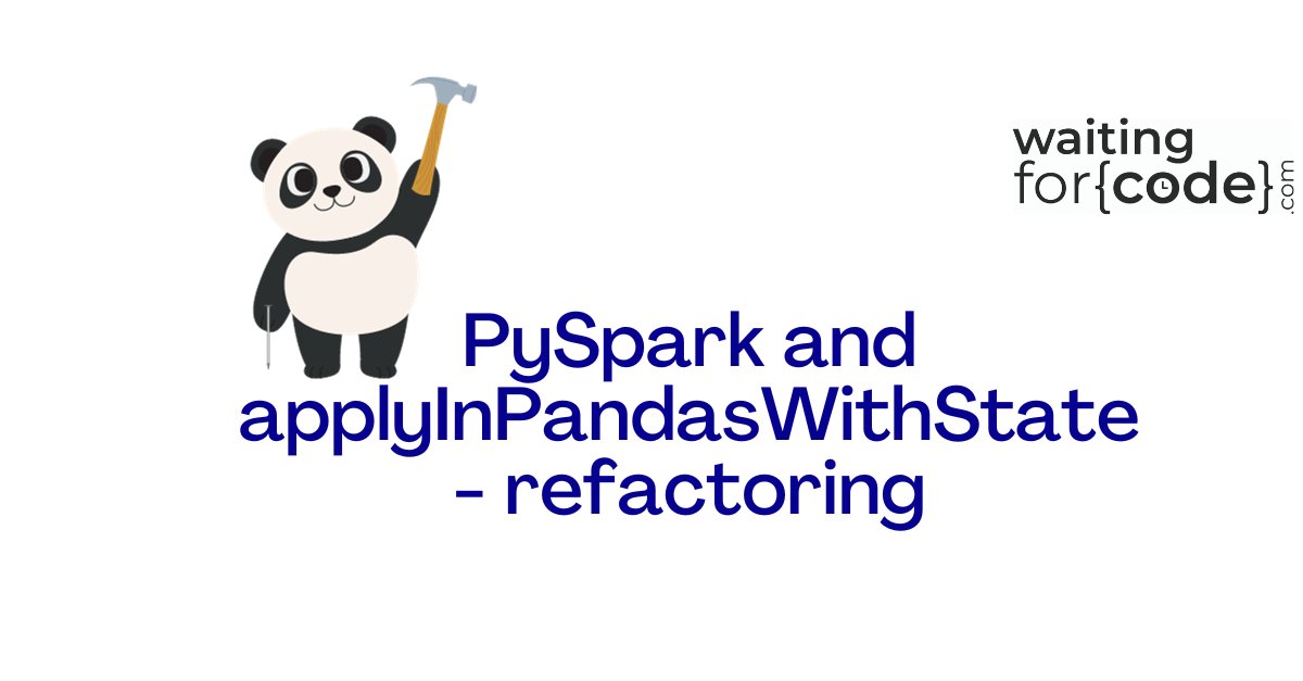 waitingforcode's tweet image. Last week I spent some time to understand the #PySpark applyInPandasWithState. This week I'm refactoring the code, hoping to still understand it 2 months later ;) 👉 waitingforcode.com/apache-spark-s…