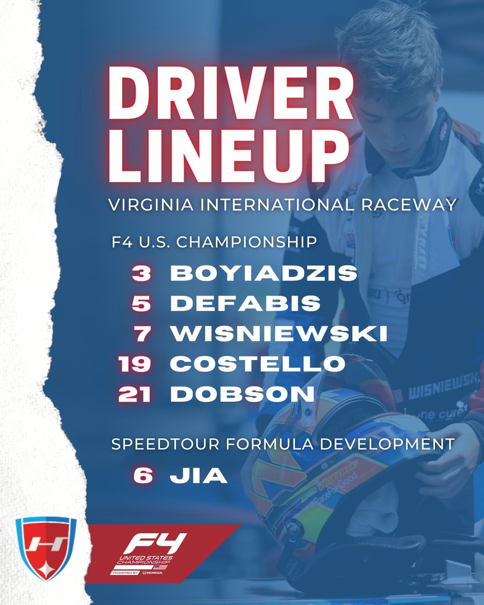 Ready to go Racing!

#JHDD / #FollowJHDD / #F4USChampionship / @f4championship