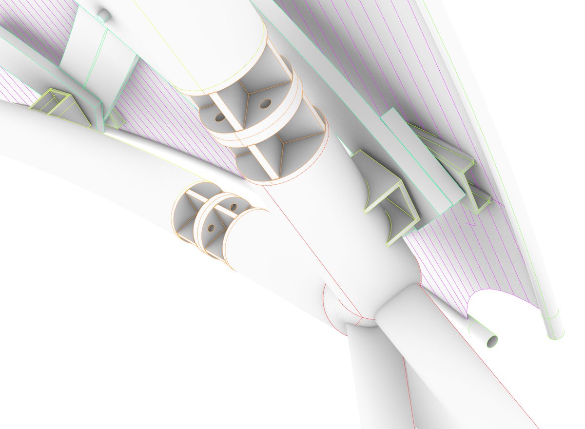 CODA_Office's tweet photo. The Engineering and 3d Modelling of the project has been made entirely using @McNeelEurope Rhino3D and Grasshopper. Special thanks to @KangarooPhysics. https://t.co/fLdqbY1R5F