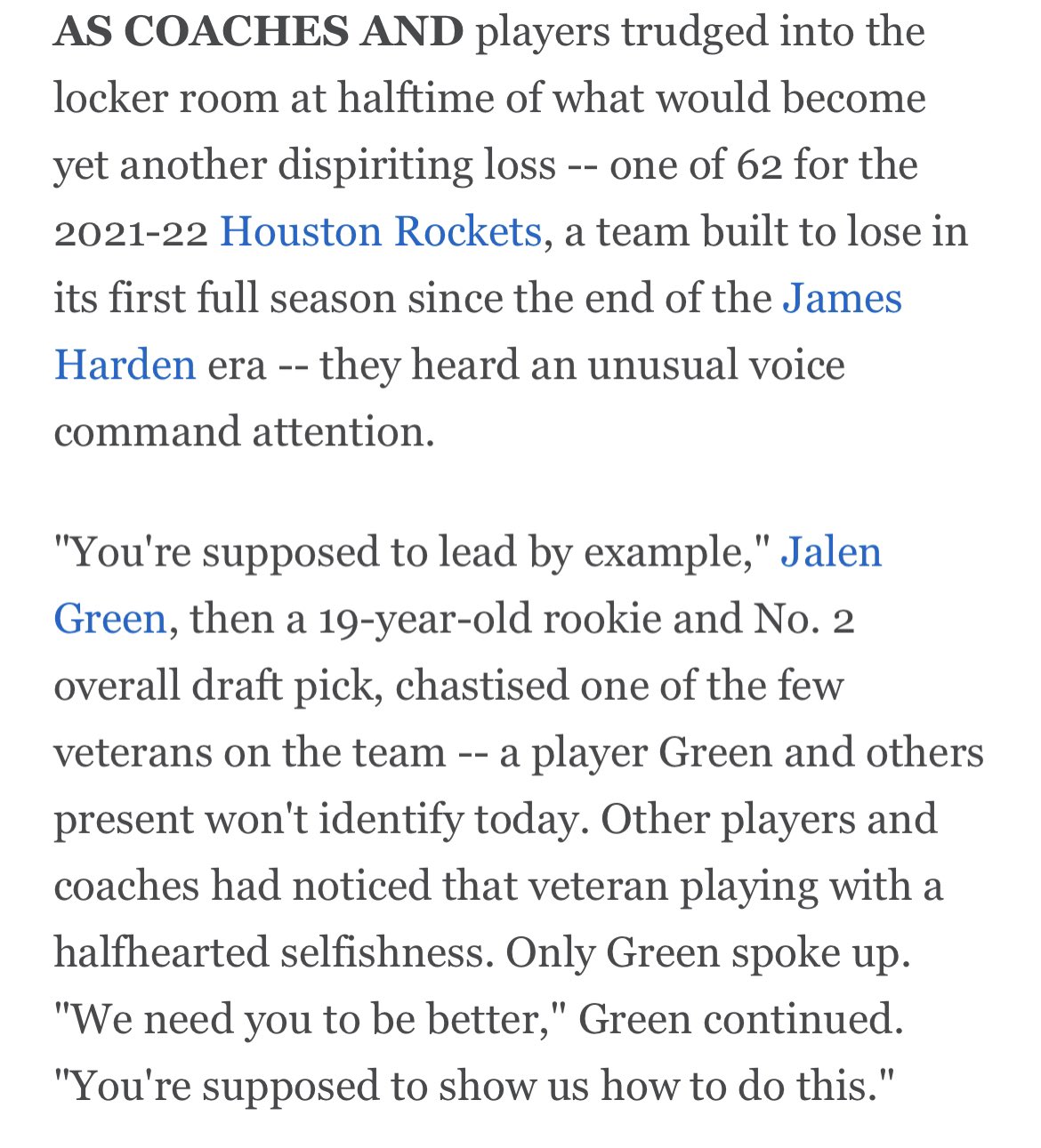 Why Jalen Green is the player to lead a Houston Rockets ascension