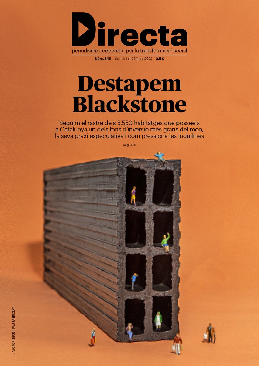 La_Directa's tweet photo. Recupera la #Directa545: Descobrim les entranyes de l'imperi residencial a Catalunya de #Blackstone, un dels fons d'inversió més importants del món. #DestapemBlackstone
https://t.co/sOb4Hi40Z1 https://t.co/nwtsHRThxv