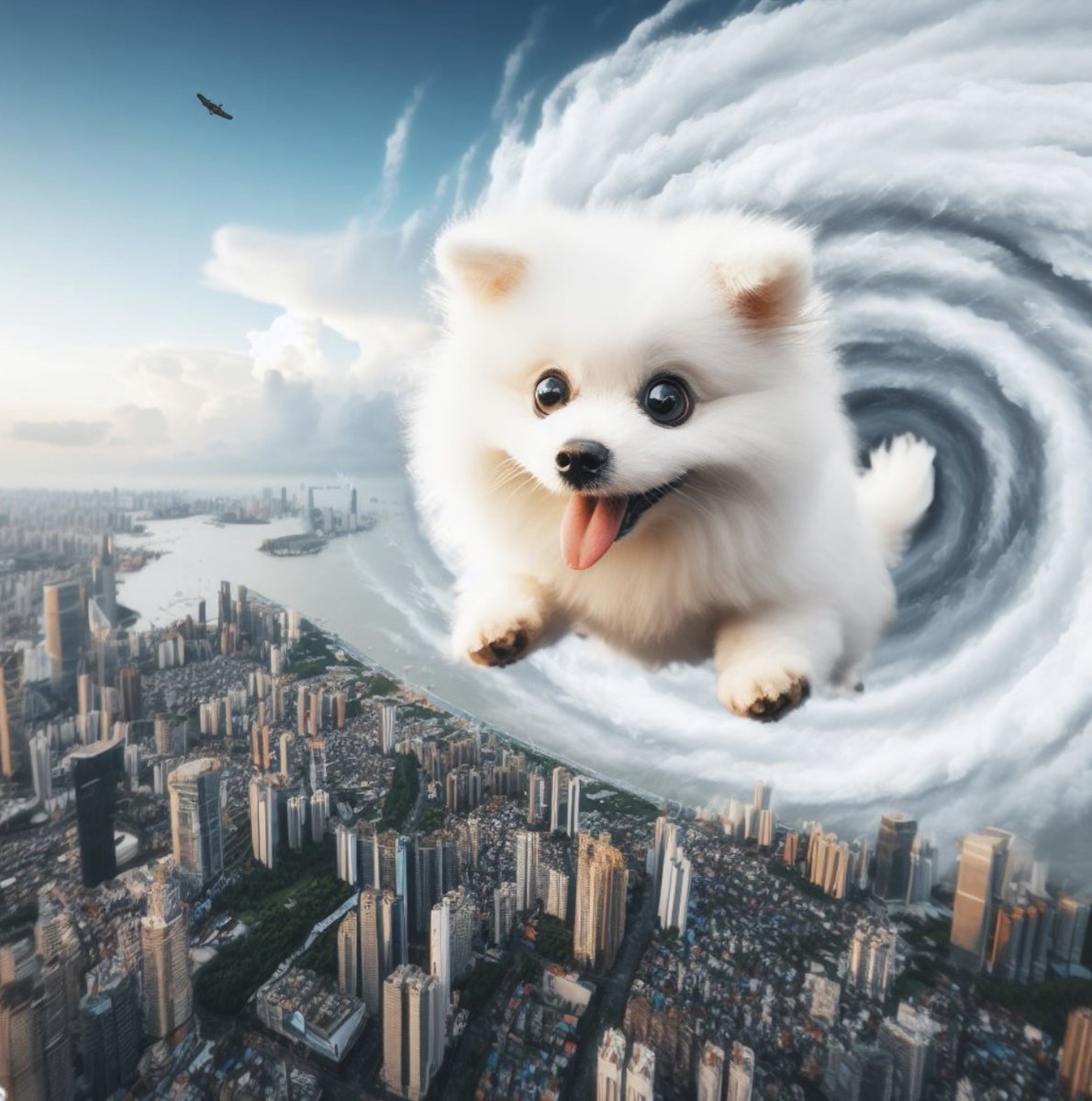 lazy_kar's tweet photo. 【#AI繪圖】颱風小犬
#aiart #dalle #颱風小犬 #typoon #颱風 #小犬 #typhoonkoinu #Koinu #weather #photography #aiphotography #ai小犬 #小犬颱風 #天氣 #ai https://t.co/KWSMI6dU1Q