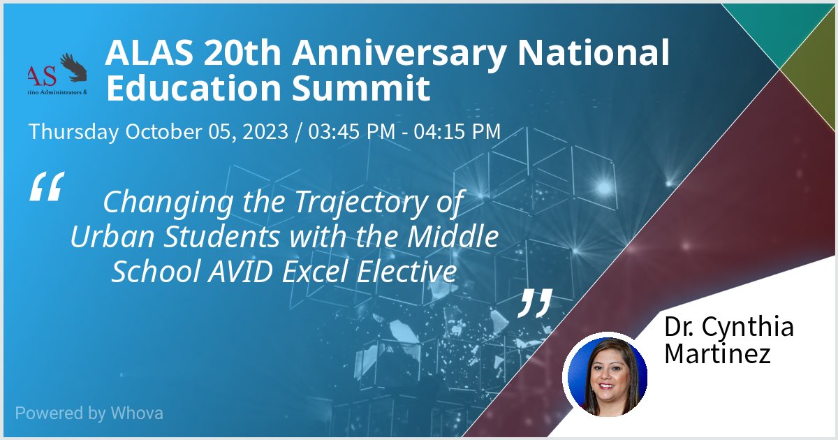 Cynthia M. Martinez, PhD (@cmmartinez_phd) on Twitter photo I am speaking at ALAS 20th Anniversary National Education Summit. Please check out my talk if you're attending the event! #ALASNationalSummit2023 - via #Whova event app I am speaking at ALAS 20th Anniversary National Education Summit. Please check out my talk if you're attending the event! #ALASNationalSummit2023 - via #Whova event app