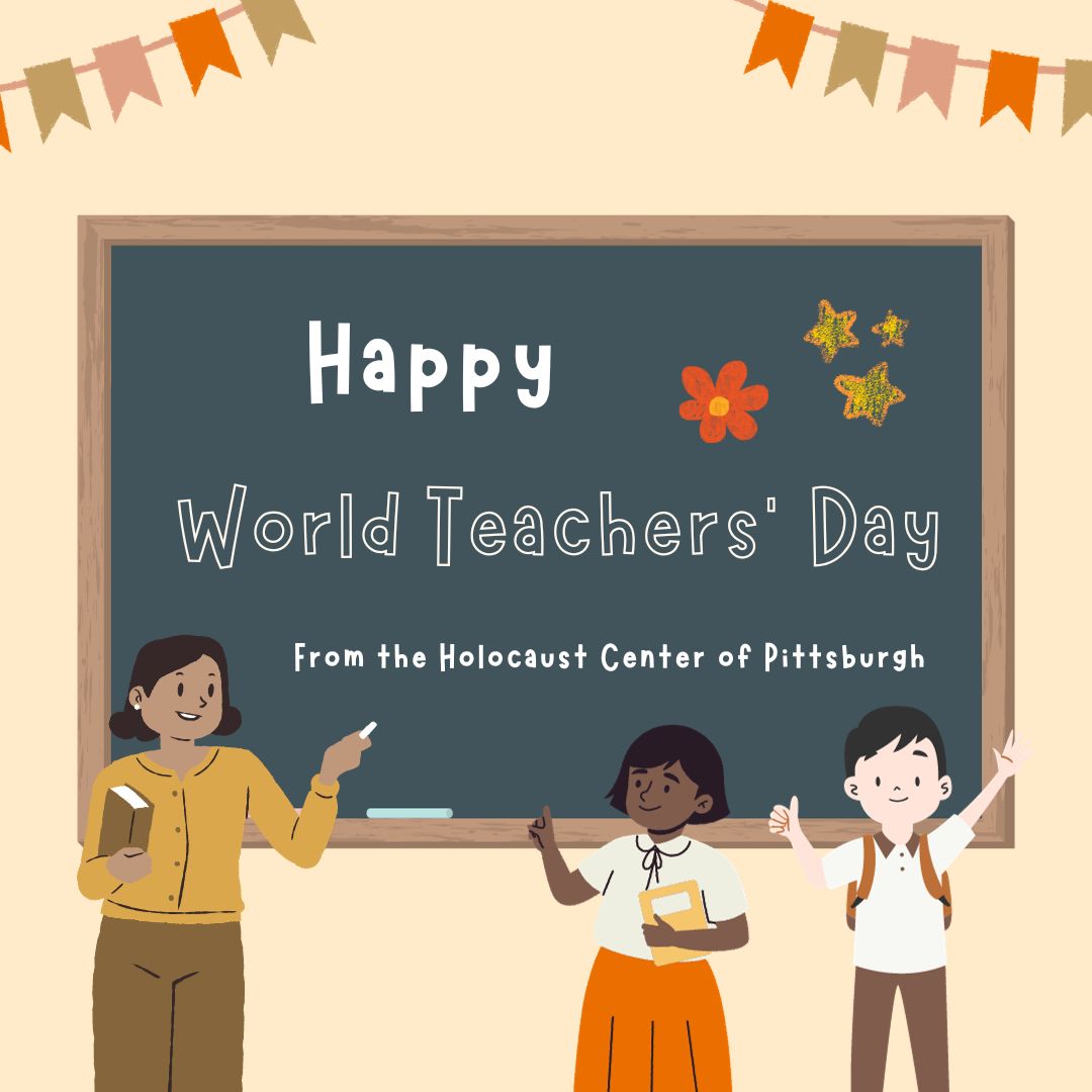 Happy #WorldTeachersDay! We have endless gratitude for all educators and the vital work they do. We'd like to give a special thank you to all the Holocaust educators we've had the pleasure and privilege of working with throughout the years, you make our mission possible!