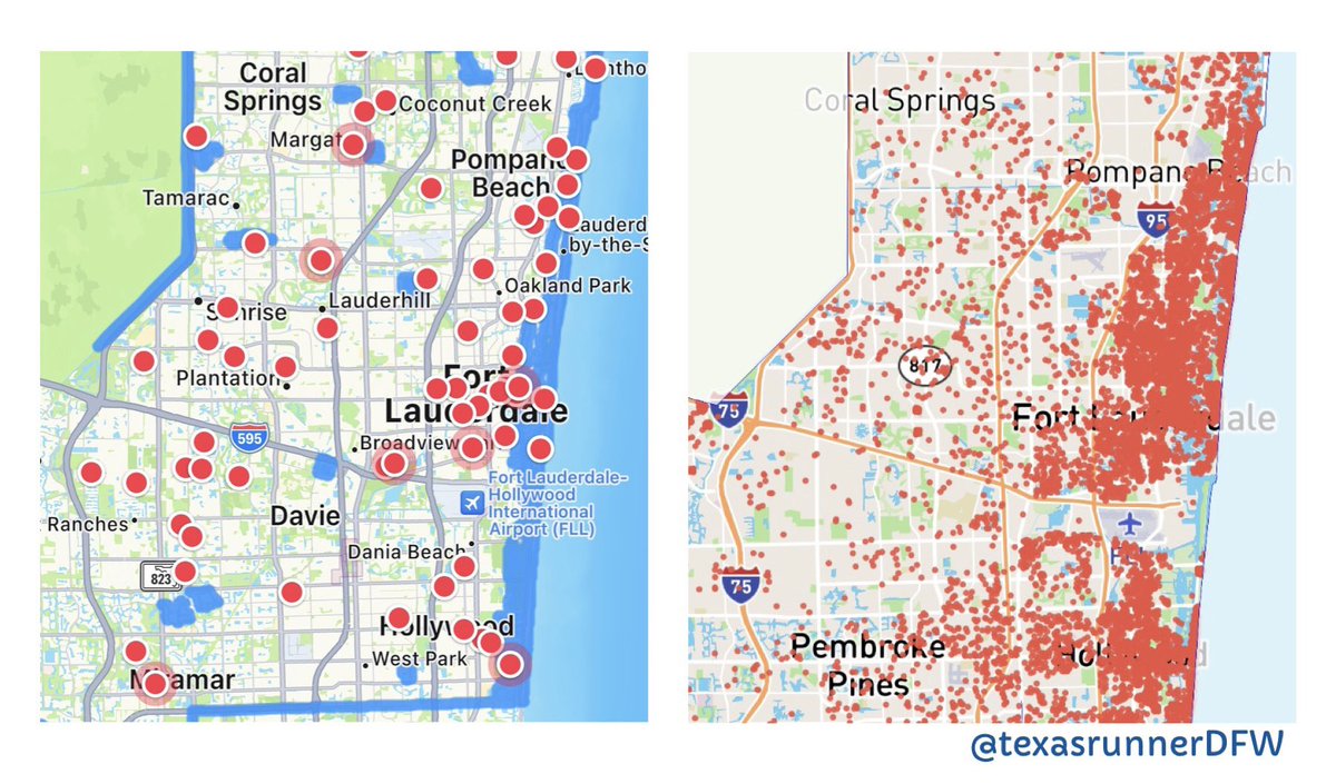 LEFT:  Homes for Sale in Broward Co, FL

RIGHT:  Airbnbs listed in Broward Co, FL

🚨🚨🚨🚨

Do Americans live anywhere anymore or just take vacations?