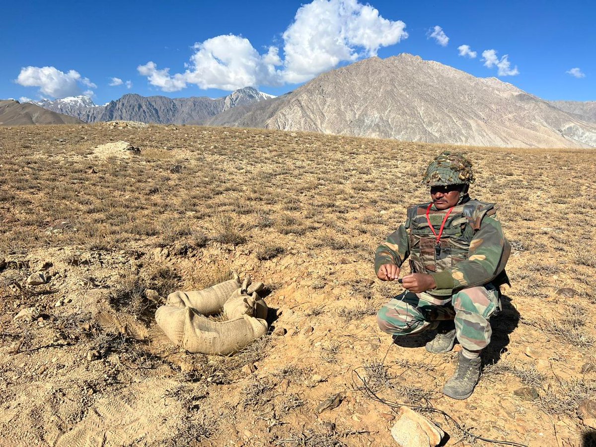 airnewskargil's tweet photo. #Sappers of #Foreverinoperations Division #IndianArmy destroyed 8 Unexploded Ordnances (UXOs) in Kurbathang Area in #Kargil in close coordination with Civil Admin &amp;
@KargilPolice as part of sanitisation of #Kurbathang
@prasarbharti @ddnewsladakh @airnewsalerts @DDNewslive @dc_Kgl https://t.co/ZxaRXDFlYY